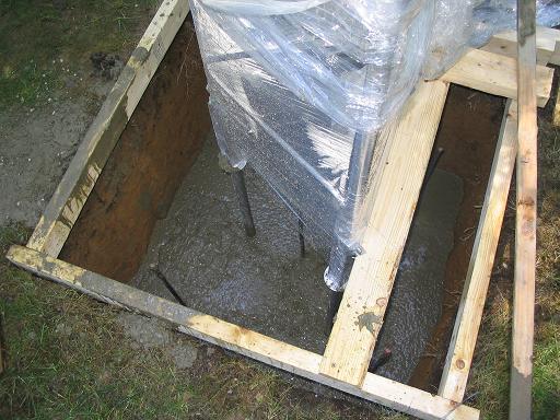 The first concrete pouring